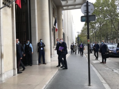 Jean Castex et Jean-Baptiste Lemoyne à l'entrée du 6ème Comité Interministériel du Tourisme. Jean Castex et Jean-Baptiste Lemoyne à l'entrée du 6ème Comité Interministériel du Tourisme.