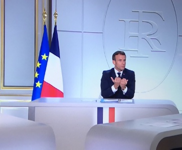Emmanuel Macron, mercredi soir. Emmanuel Macron, mercredi soir.