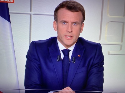 Emmanuel Macron lors de son intervention du 31 mars.
