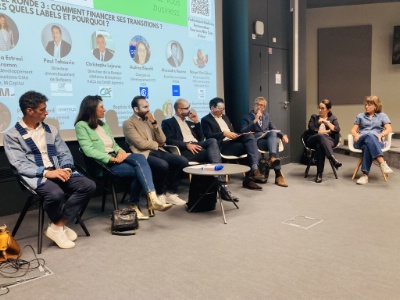 Les intervenants de la table ronde 'comment financer ses transitions : vers quels labels et pourquoi?' Les intervenants de la table ronde 'comment financer ses transitions : vers quels labels et pourquoi?'