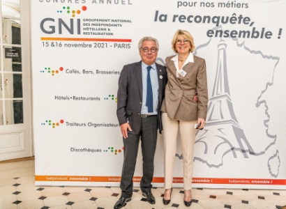 Catherine Quérard, présidente du GNI Grand Ouest, et Didier Chenet, lors du dernier congrès du GNI. Catherine Quérard, présidente du GNI Grand Ouest, et Didier Chenet, lors du dernier congrès du GNI.
