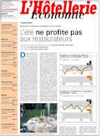 Le Journal L'Htellerie Economie numro 2691 du 09 Novembre 2000