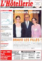 Le Journal de L'Hôtellerie numéro 2778 du 18 Juillet 2002