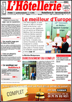Le Journal de L'Hôtellerie numéro 2845 du 30 octobre 2003