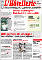 Le journal de L'Htellerie 2855 du 15 janvier 2004